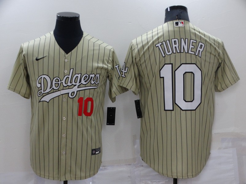 Men's Los Angeles Dodgers Justin Turner #10 Gold Baseball Jersey